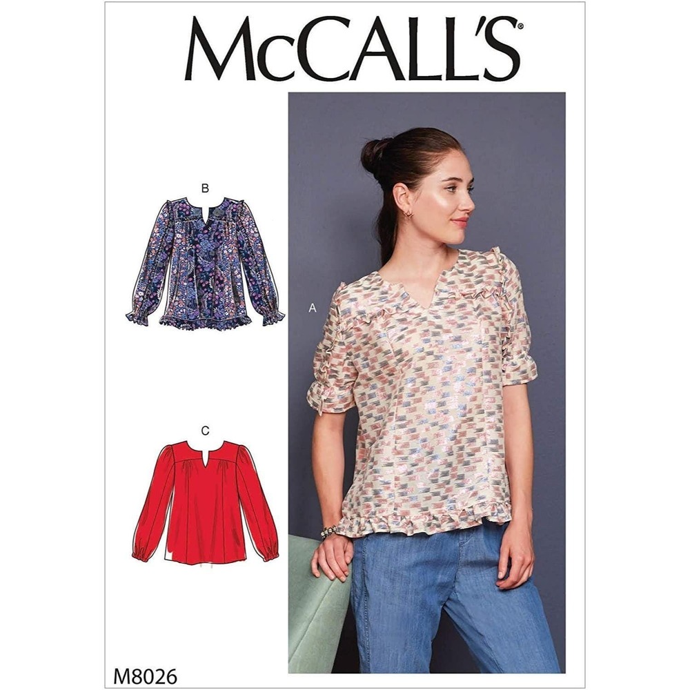 McCall's Sewing Pattern 10413 8026 Misses Top Size 14-22 UNCUT